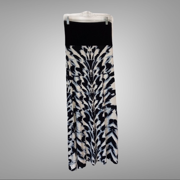 MSK Maxi Skirt - Navy, Light Blue and White Size Small - Picture 1 of 3